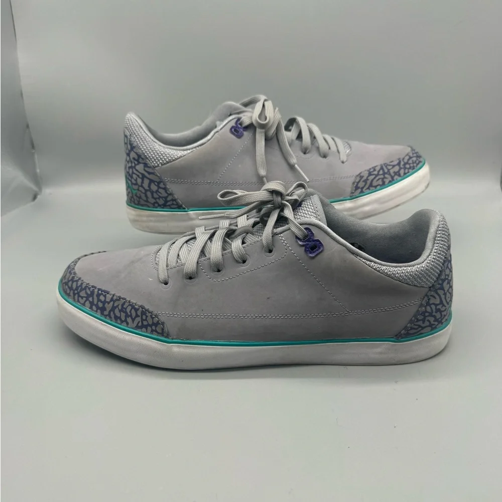 Nike Air Jordan Court AC 1 579607-009 Grape Cement Gray Ice Suede Shoe Size 10.5